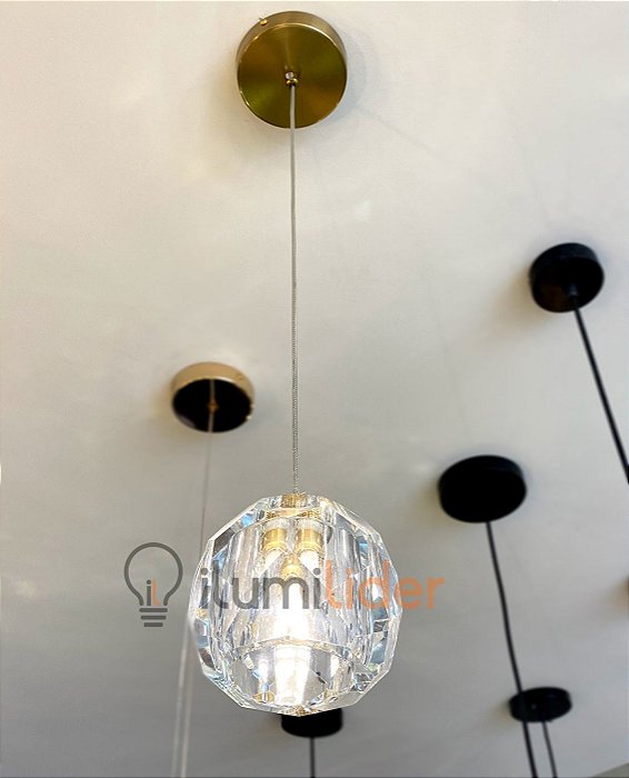Luminária Pendente Cristal 1x G9 Ilumilider