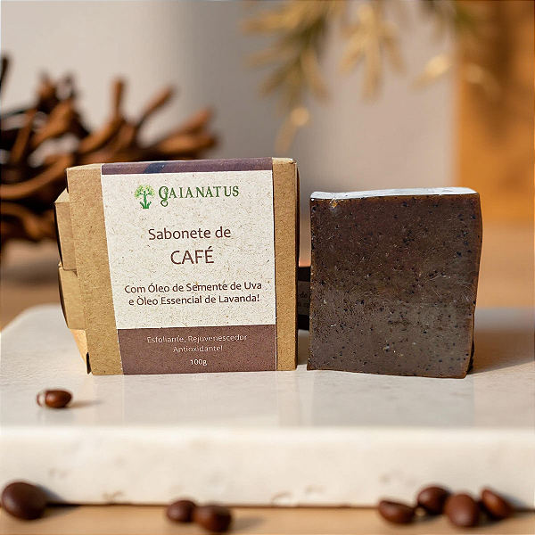 Sabonete de Café antioxidante Esfoliante Vegetal Natural