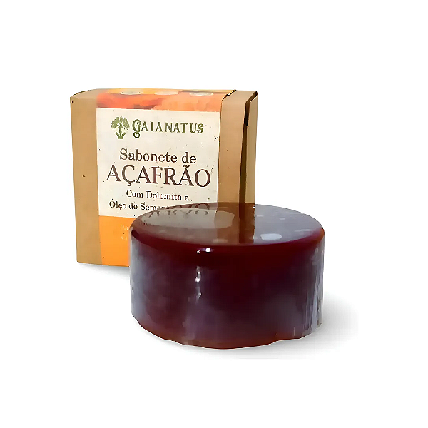 kit 10 Sabonete de Açafrão com Dolomita Depilatório Hidratante Vegetal Natural