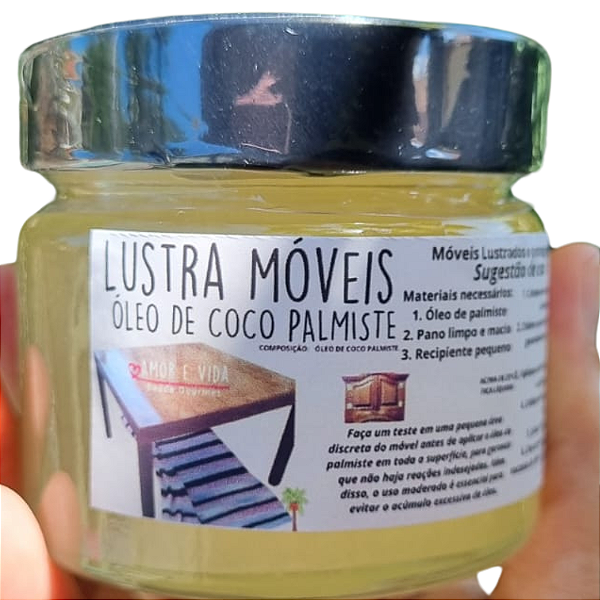 Lustra Móveis Óleo De Coco Palmiste Premium dois potes de 200ml com frete Gratis!!! Sul e Sudeste!!!
