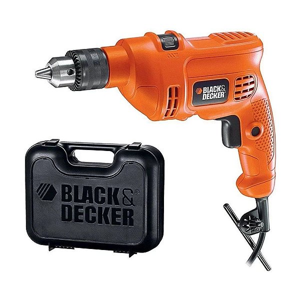 Furadeira de Impacto de 3/8 Pol. (10mm) 560W 2.800 RPM com Maleta 110V BLACK+DECKER