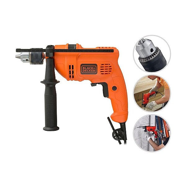 Furadeira de Impacto Velocidade Variável e Reversível de 1/2 560W 2.800 RPM +Maleta 110v