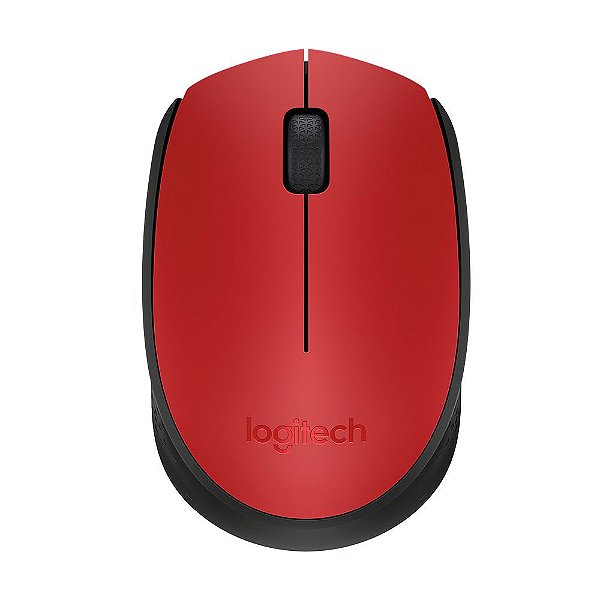 Mouse Logitech M170 sem fio-Vermelho