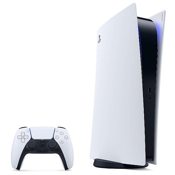 Console Sony Playstation 5, Controle sem fio DualSense, Edição Digital, PS5  Branco-