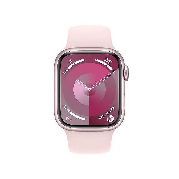 Apple Watch S9 41mm GPS Caixa Meia-Noite-Rosa