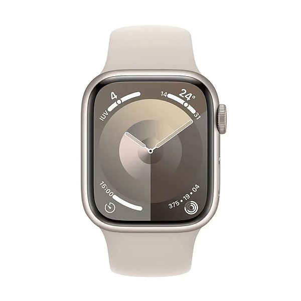 Apple Watch Series 9 45mm GPS , Pulseira Esportiva STARLIGHT
