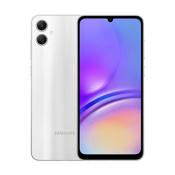 Samsung Galaxy A05 128GB, 4GB RAM, Câmera Dupla 50MP, Dual Chip, Prata