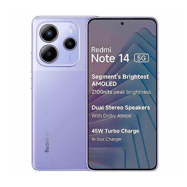 Xiaomi Redmi Note 14 5G 128GB 6GB RAM - Roxo