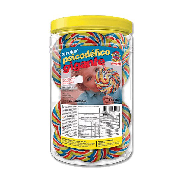 PIRULITO PSICODÉLICO GIGANTE 6X30