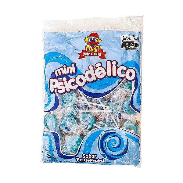 PIRULITO MINI PSICODÉLICO AZUL 16X50