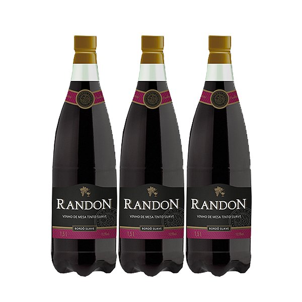 VINHO TINTO SUAVE 06X1500ML - RANDON PET