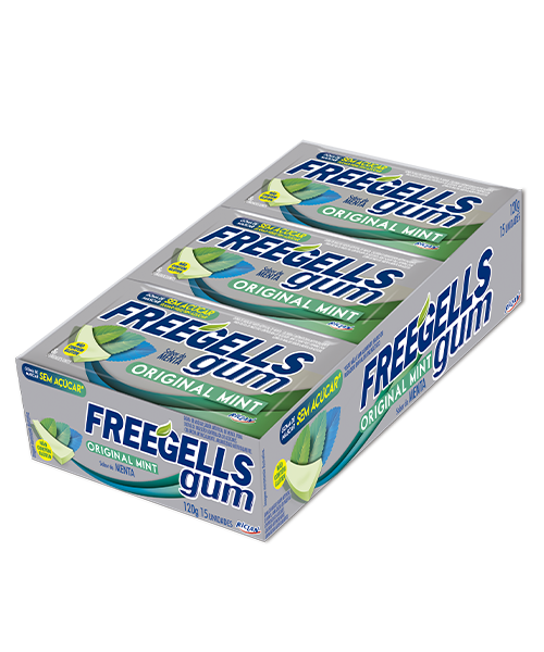 CHICLE FREEGELLS GUM ORIGINAL MINT 12X15UN