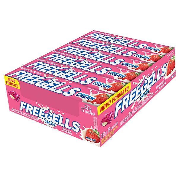 DROPS FREEGELLS PLAY CREAM MORANGO 36X12UN