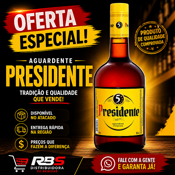 BEB CONHAQUE PRESIDENTE 900ML
