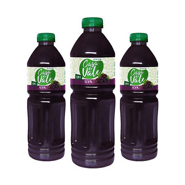 NECTAR DE UVA 06X1250ML - CASA DO VALE PET