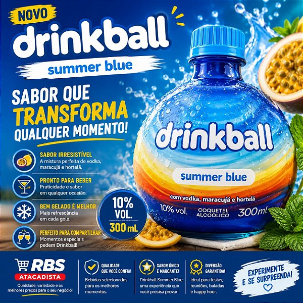 DRINKBALL SUMMER BLUE 24X300ML