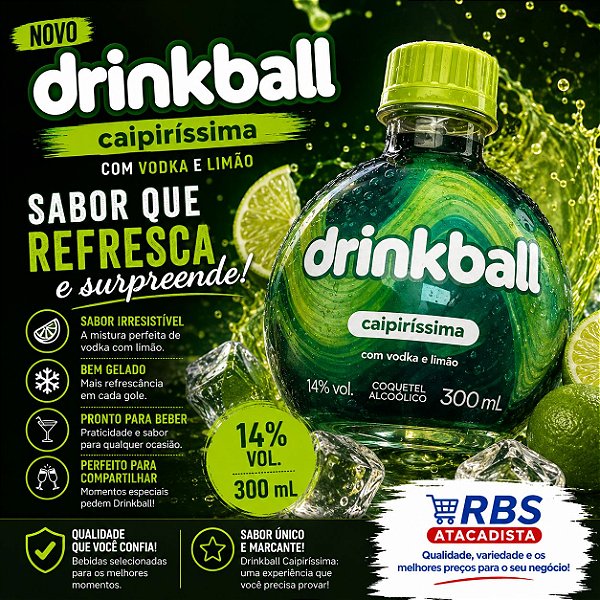 DRINKBALL CAIPIRISSIMA 24X300ML