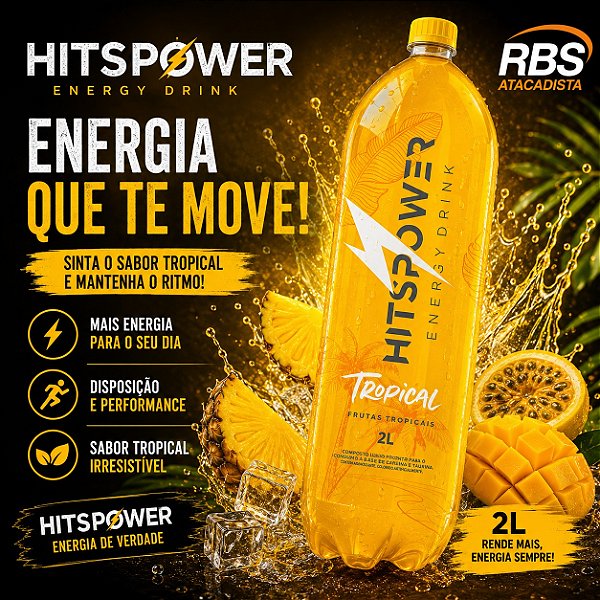 ENERGETICO 06X2000 ML - HITS POWER - TROPICAL