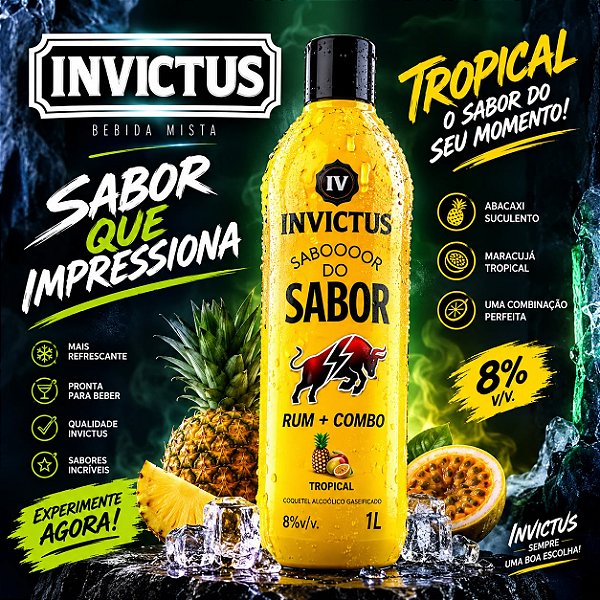 INVICTUS SABOR DO SABOR TROPICAL 1L