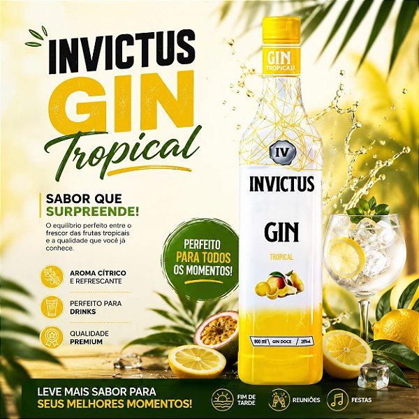GIN INVICTUS TROPICAL 900ML
