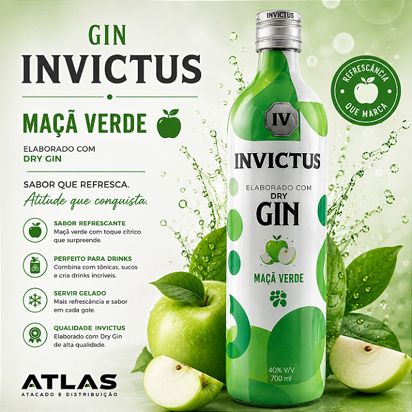 Gin Invictus Maçã Verde