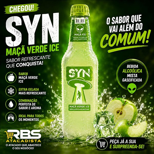 SYN ICE MACA VERDE COQ ALC PET 24X300ML