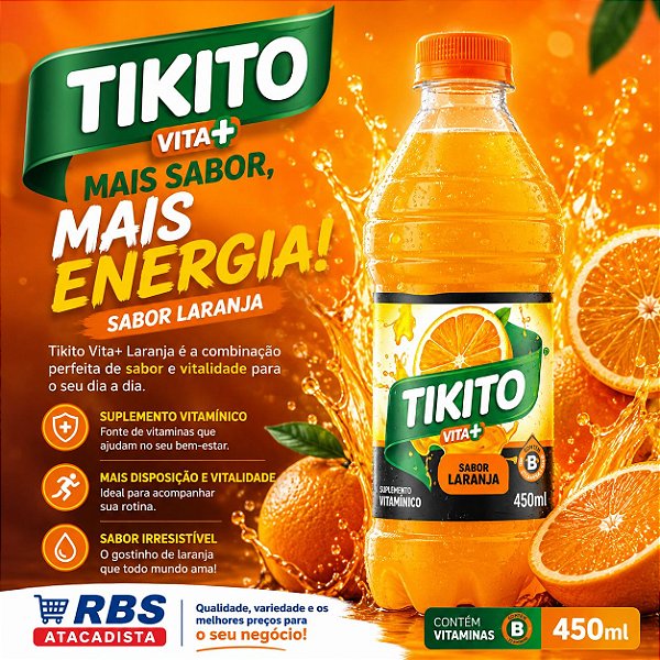 TIKITO LARANJA 12X450 ML PET.