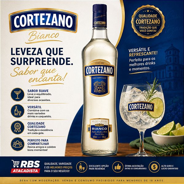 VERMUTE CORTEZANO BIANCO 900ml 12x1