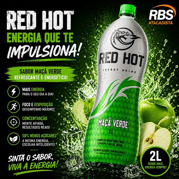 RED HOT MACA VERDE ENERG PET 6X2L