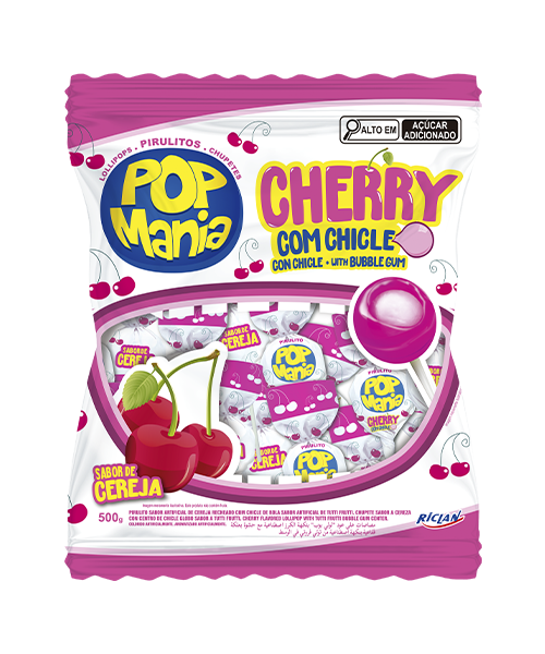 PIRULITO POP MANIA CHERRY 9G 24X500G
