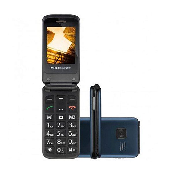 Celular Multilaser Flip Vita  Dual Chip MP3 - Azul