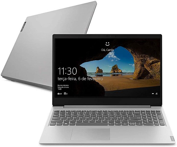 Notebook Lenovo Ultrafino ideapad S145 Celeron - 4GB 500GB Windows 10 15.6" Design Leve e Compacto, Prata