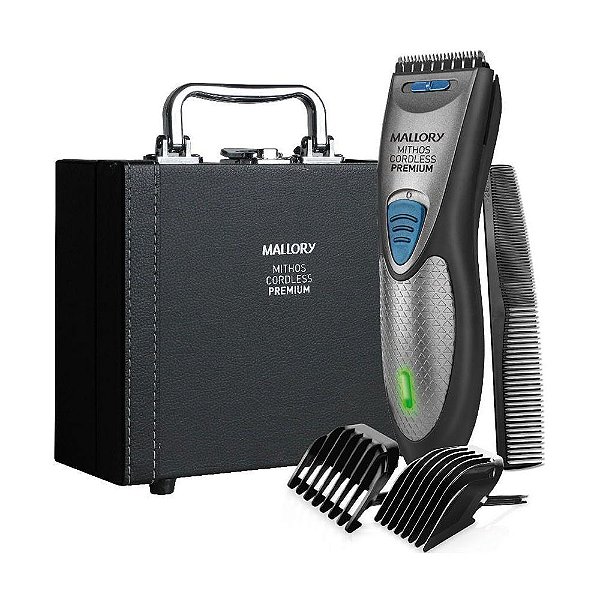 Cortador de Cabelo Mallory Mithos Cordless Premium Bivolt Preto