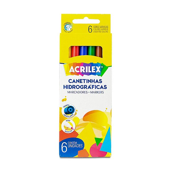Canetinhas Hidrograficas Abelhinhas c/06 cores