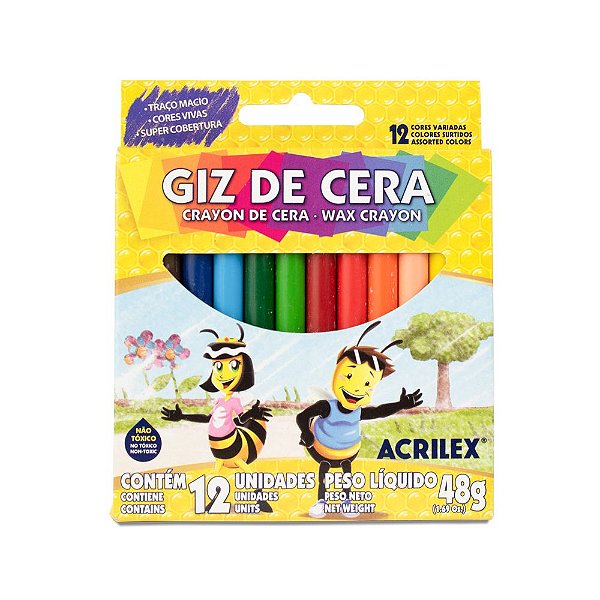 Giz de Cera c/12 Cores