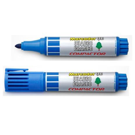 Marcador para Quadro Branco Recarregável QB Ponta Arredondada cor Azul