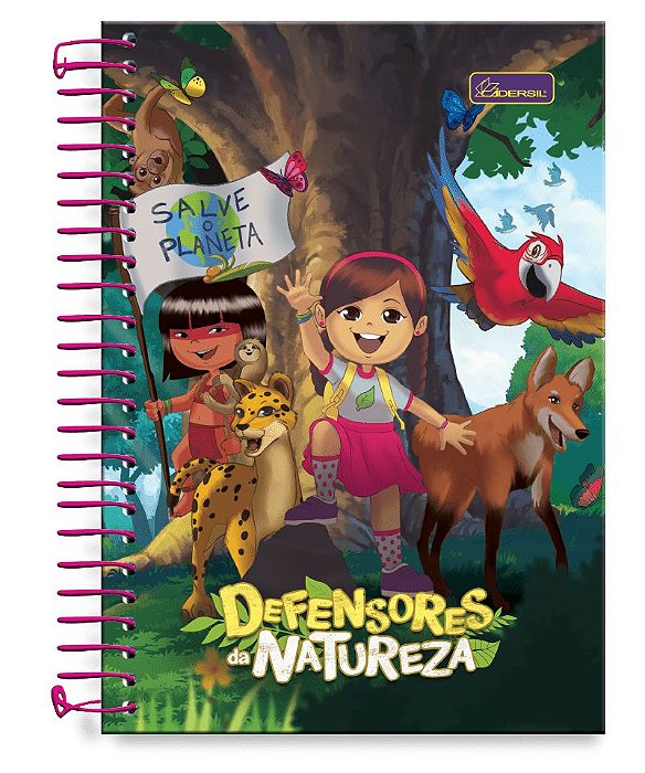 Caderneta CD  1/4 80 Fls Defensores da Natureza