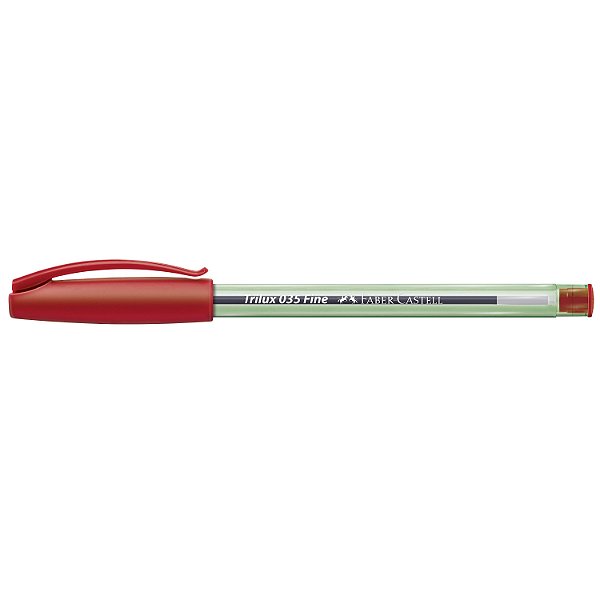 Caneta 0.8 Vermelha Fina Esferografica Trilux TRIPF/VM