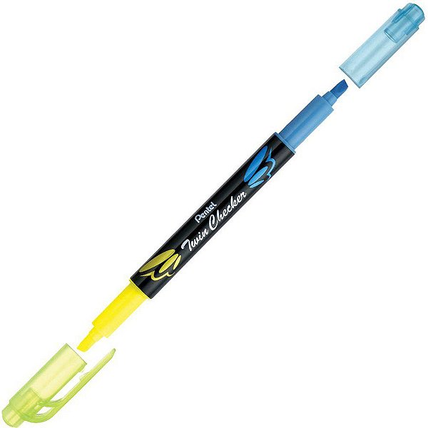Marca Texto AM/AZ  Duas Pontas SLW8-GS Pentel