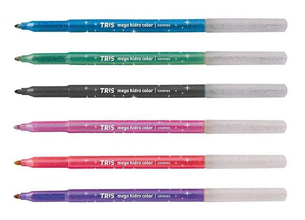 Hidrográfica Ponta Fina MEGA COSMOS 6 Cores 607108