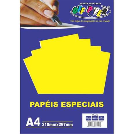 Papel Especial PLUS AMARELO 180g A4