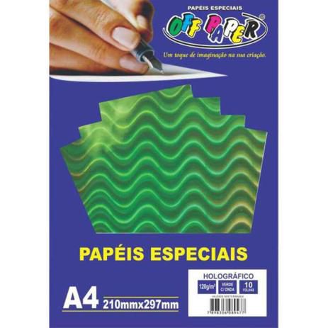 Papel Holográfico Verde A4 120G