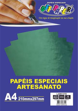 Papel A4 Lamicote Verde 250g/m2