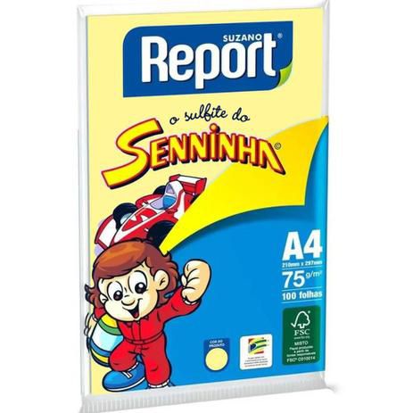 Papel A4 Amarelo Senninha