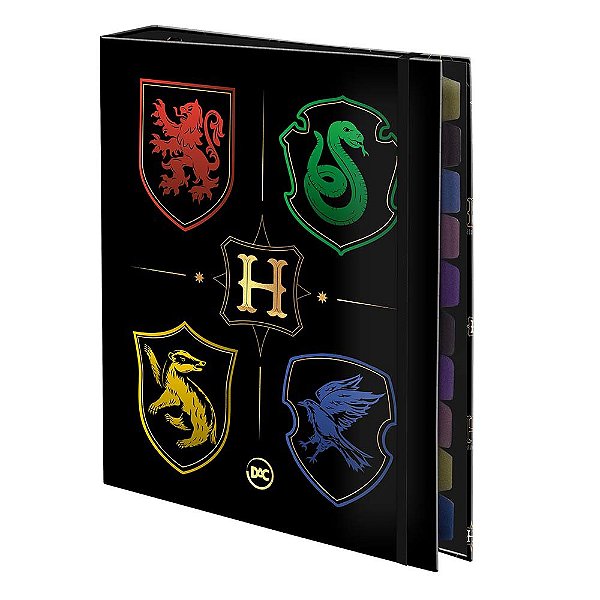 Fichário Universitário com elástico Harry Potter com 48 Folhas