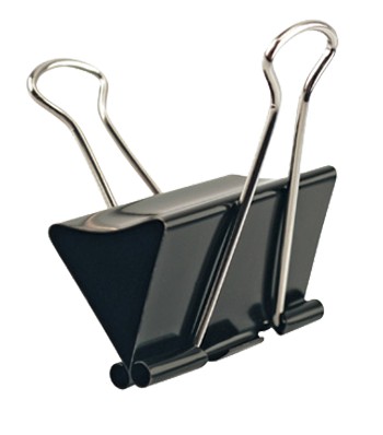 Prendedor de Papel Preto 32mm cx c/12uni