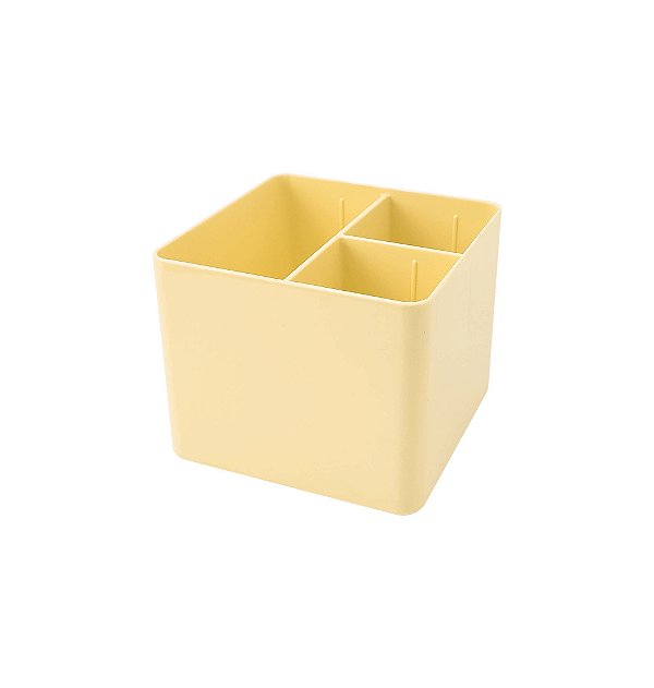 Porta Objetos AMARELO PASTEL 3 Divisorias 3020.AP