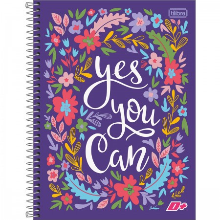 Caderno Espiral Capa Dura Universitário 1Materia 96 Folhas Feminino D+
