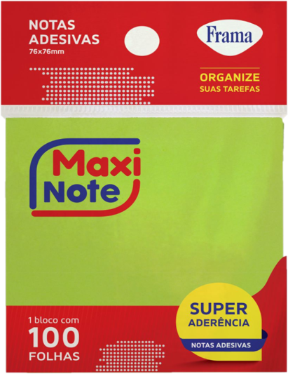 MAXI NOTE 76MMX76MM NEON VD 100 FLS