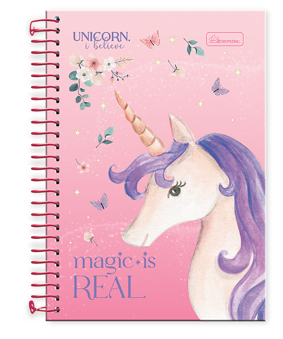 Caderno CD 1/4 Unicorn I Belive 80Fls